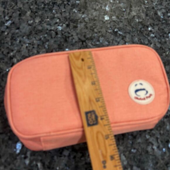Child Puff Coral Pink Zipper Organizer Case with Handle - Picture 4 of 7